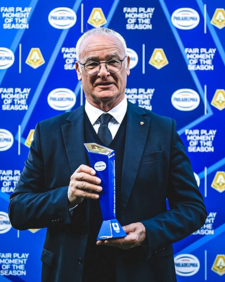 对手受伤主动叫停进攻！官方：老帅拉涅利获意甲公平竞赛时刻奖